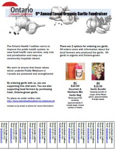 Garlic Fundraiser Poster