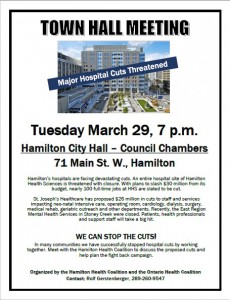 HAMILTON town hall meeting poster