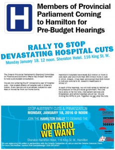 Hamilton Pre-budget hearing rally