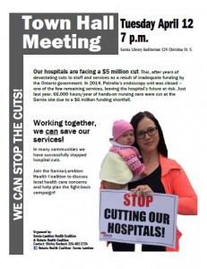 SARNIA town hall meeting poster