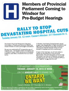 Windsor Pre-budget hearing rally