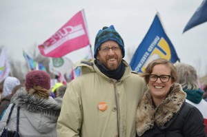 couple at rally